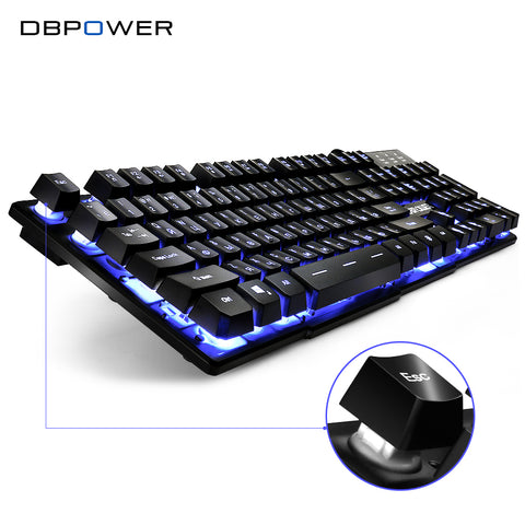 DBPOWER English Gaming Keyboard