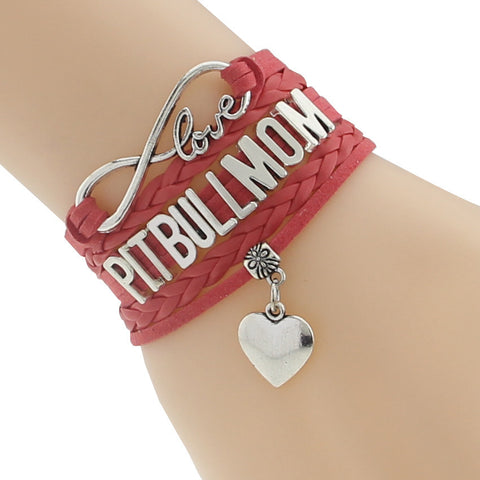 Infinity Love Pitbull Mom Bracelet
