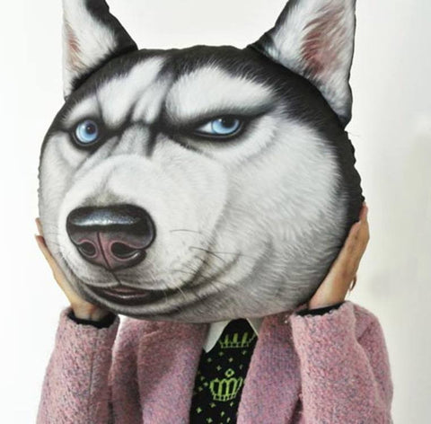 3D Dogs Face  Pillow