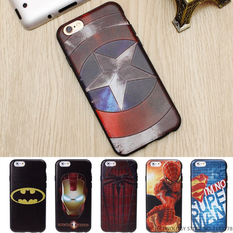 Marvel Super Hero 3D Emboss Phone Cases For iPhone