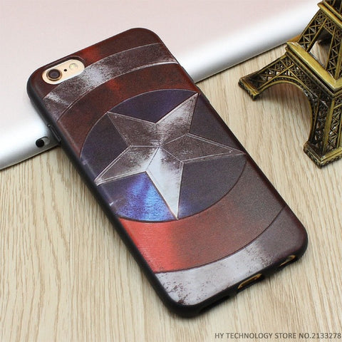 Marvel Super Hero 3D Emboss Phone Cases For iPhone